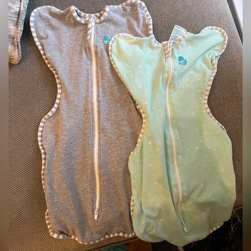 Love to Dream Sleep Sacks - Gray and Mint